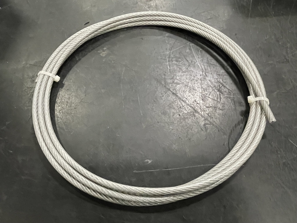 LOOS & CO 7' Galvanized Steel Wire Rope, Nylon Coated, 7x19 Strand Core