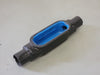 THOMAS & BETTS OCAL Blue 1 1/2" PVC-Coated Straight Conduit Body TA04648 A