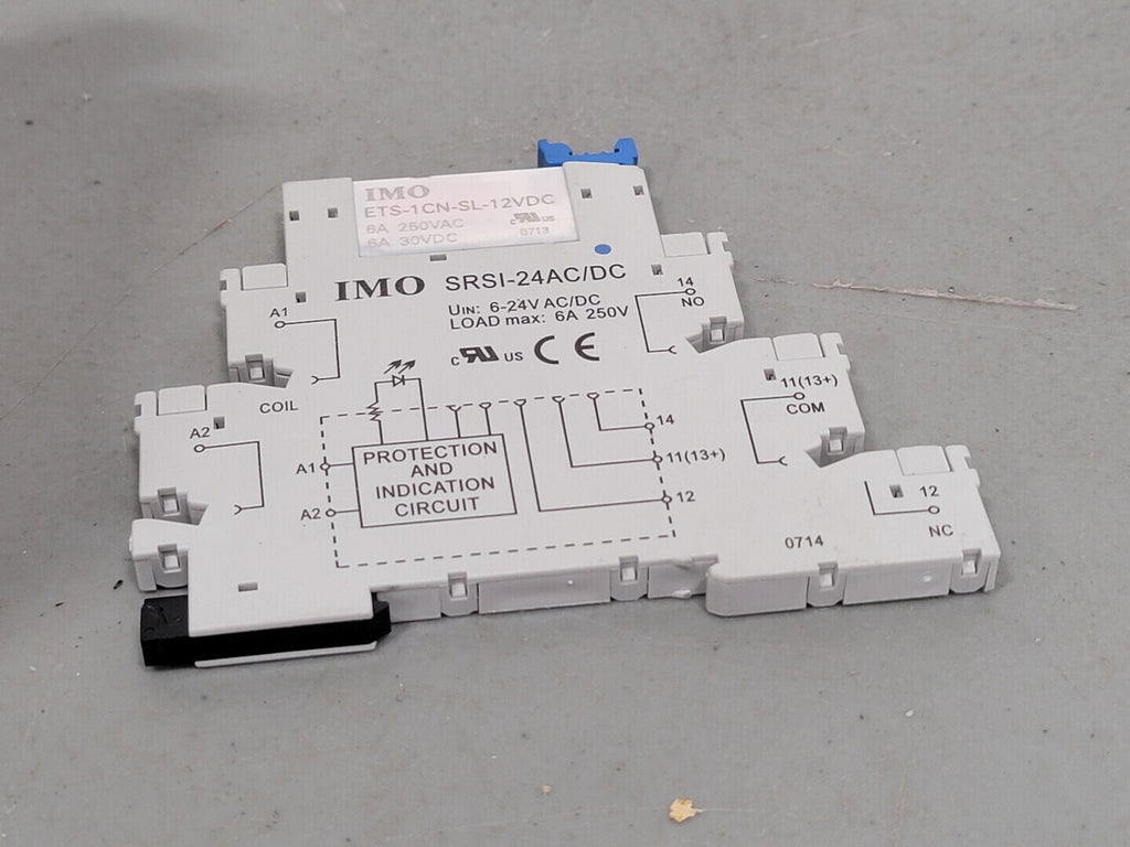 IMO Relay Socket SRSI-24AC/DC w/ 6 Amp Relay ETS-1CN-SL-12VDC