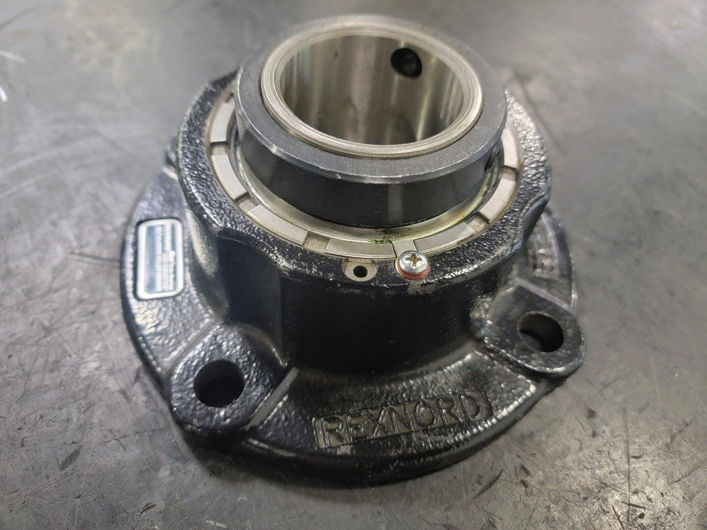 REXNORD 4-Bolt Round Flange Block Bearing ZB2203S, 2-3/16"