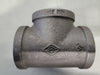 2" Female Threaded Tee, Black Malleable Iron