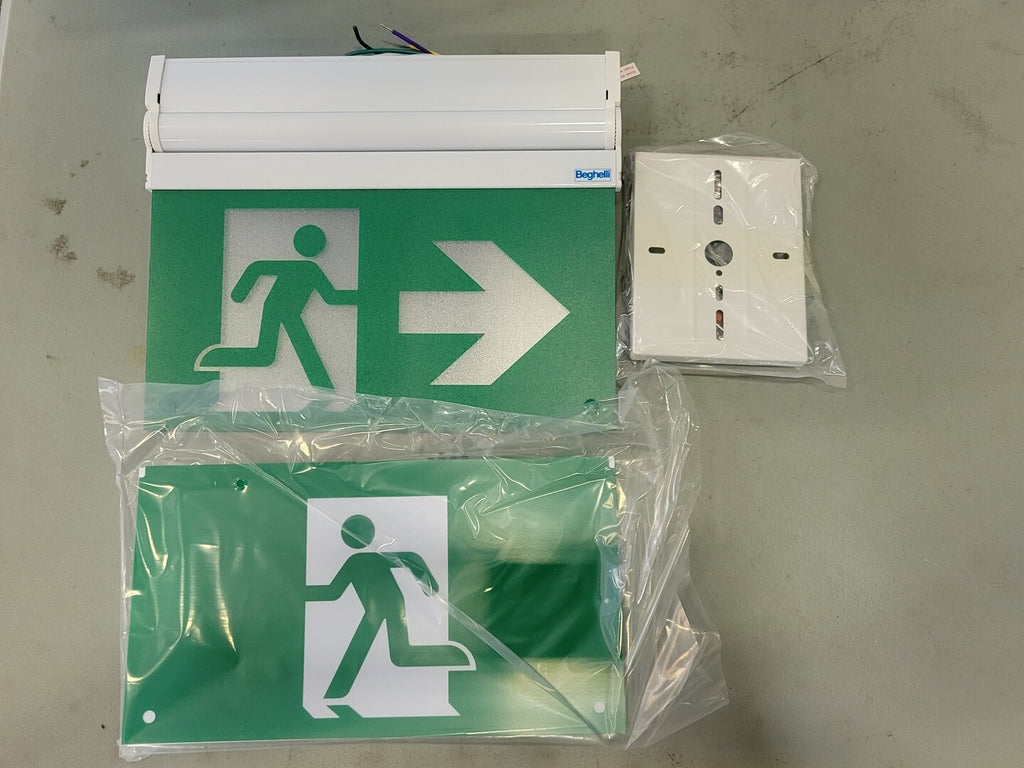 BELUCE LED Pictogram Exit Sign CRV-RM-L-U-S-OLR-UDC