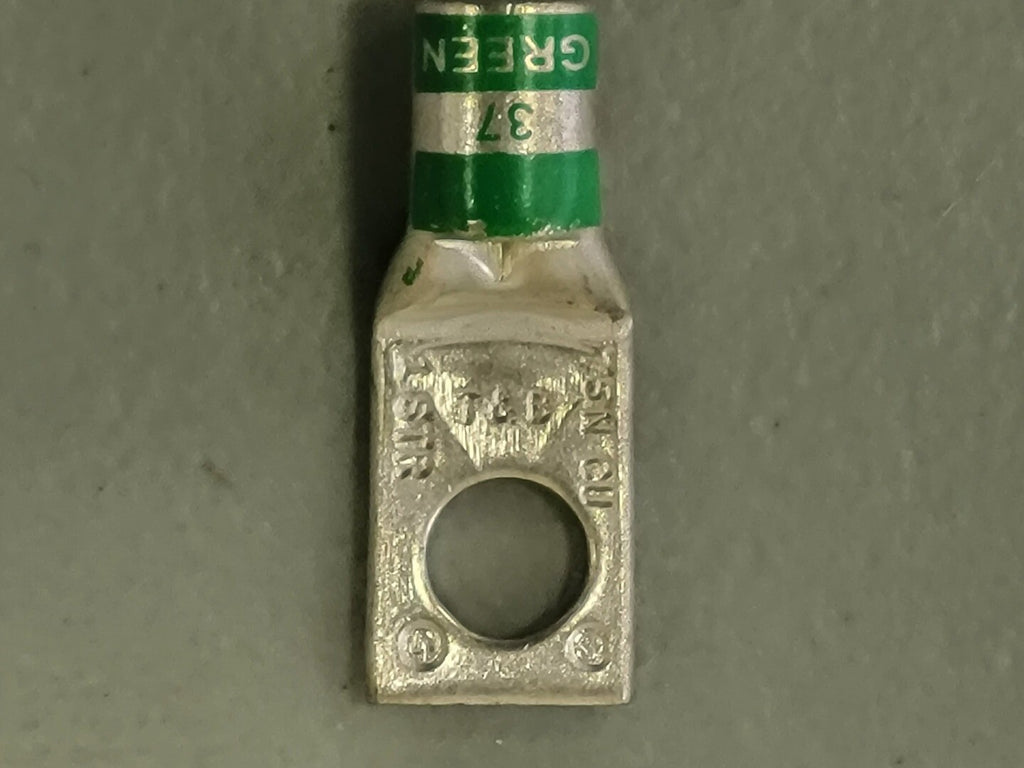 THOMAS & BETTS 1 STR 1 Hole Compression Lug Green Die 37, 75N (Box of 41)