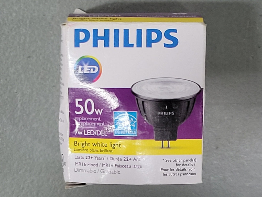 PHILIPS 50W Bright White Floodlight Bulb MR16