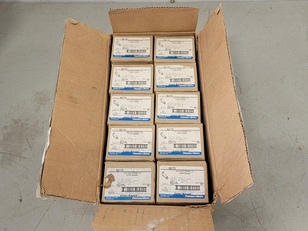 THOMAS & BETTS 1/2"  1 Hole Short Barrel Lug 54170 (Box of 100 pcs)