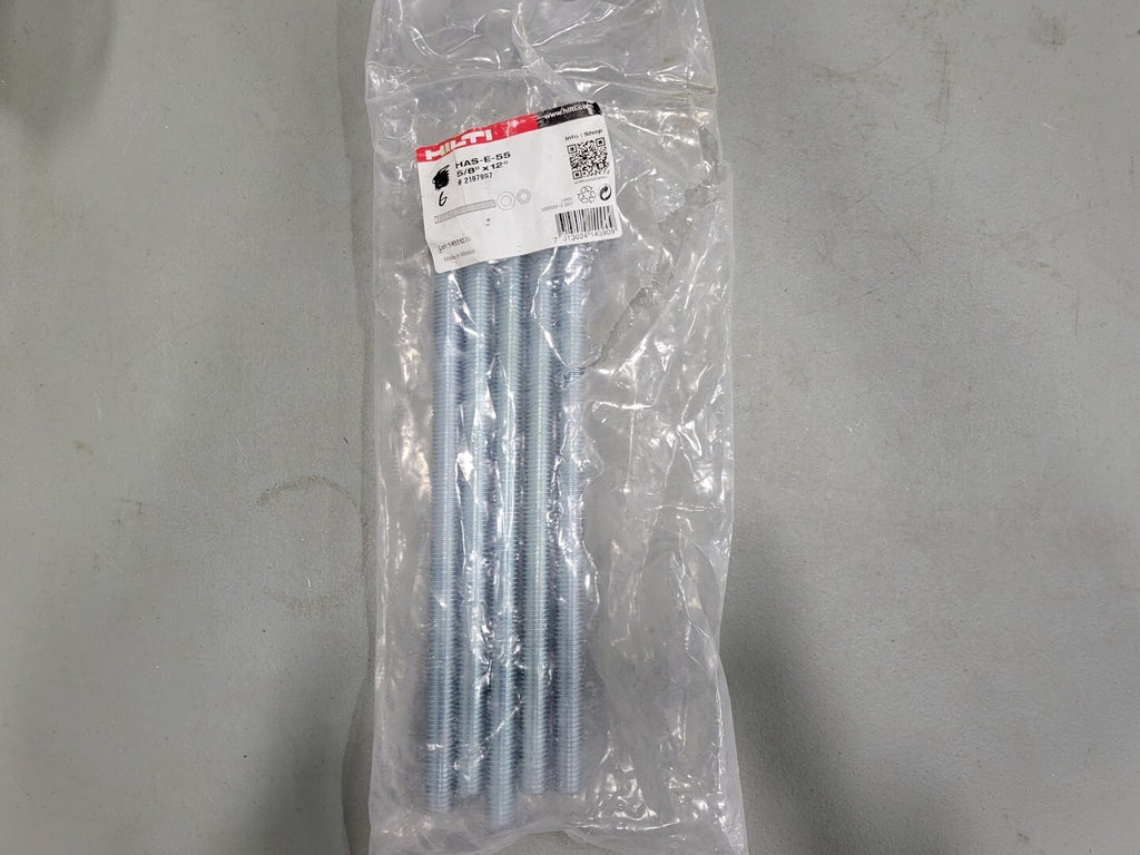 HILTI 5/8" x 12" Anchor Rod HAS-E-55 (Box of 5)