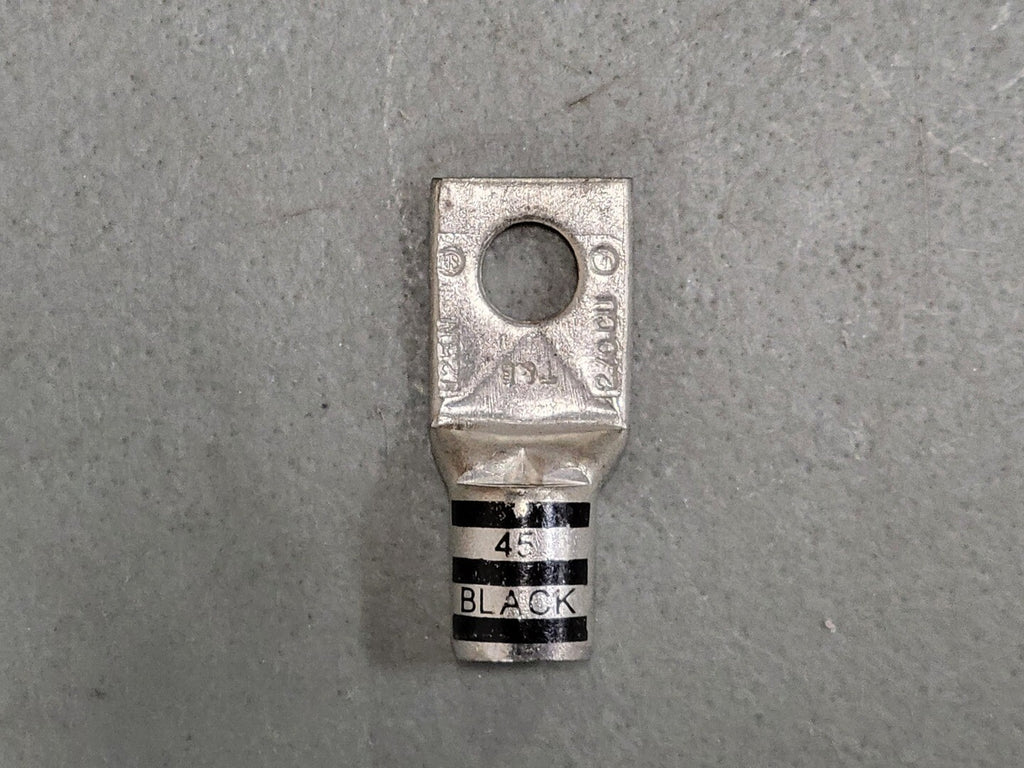 THOMAS & BETTS 3/8" Bolt Hole Compression Lug Black 54110 (Box of 7)