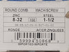 8-32 x 1-1/2" Round Comb Head Machine Screw (Box of 73)