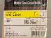 GENERAL ELECTRIC 20 Amp, 2 Pole, 480 volts Circuit Breaker TED124020