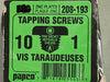 PAPCO Tapping Screw 208-193 (Box of 50)