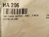 THOMAS & BETTS 2" Zinc Chase Nipple (41110) HA 206