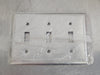 PASS & SEYMOUR 3 Gang Toggle Switch Metal Wall Plate SL3 (Box of 15)