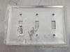 PASS & SEYMOUR 3 Gang Toggle Switch Metal Wall Plate SL3 (Box of 15)