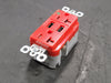 PASS & SEYMOUR 20A 125V Tamper Resistant Duplex Outlet w/ USB Charger TR8300HUS-RED