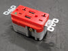 PASS & SEYMOUR 20A 125V Tamper Resistant Duplex Outlet w/ USB Charger TR8300HUS-RED