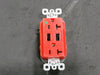 PASS & SEYMOUR 20A 125V Tamper Resistant Duplex Outlet w/ USB Charger TR8300HUS-RED