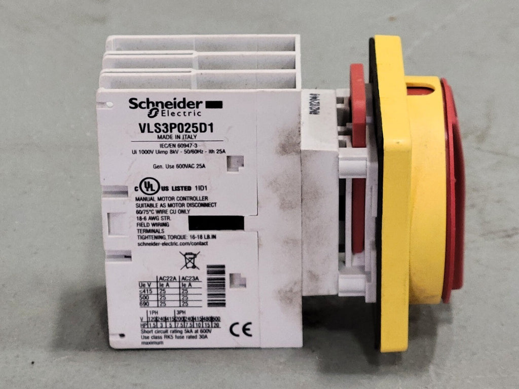 SCHNEIDER ELECTRIC 25 Amp Motor Disconnect Switch VLS3P025D1