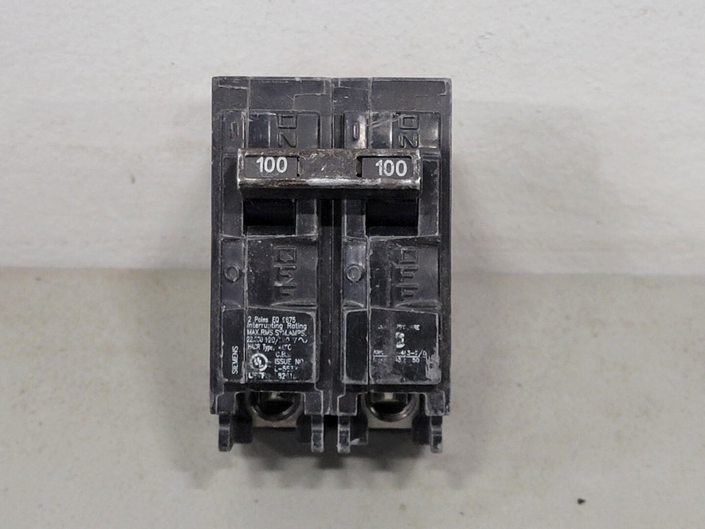 SIEMENS 100 Amp, 2 Pole, 120/240 volts Circuit Breaker EQ9675