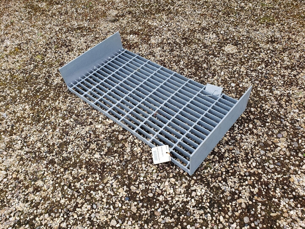 34.5 in x 18 in. Hot-Dip Galvanized Catwalk Grate w/ 6 in. Kick Plates