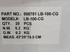 RAB DESIGN 1" Aluminum Conduit Body LB-100-CG w/ Gasket & Cover (Box of 20)