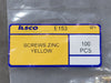 ILSCO Grounding Screw 1/4"-28 x 7/16", Zinc Yellow, E153 (Box of 37 pack)