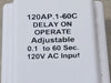 AMPERITE 10 Amp Time Delay Relay 120AP.1-60C