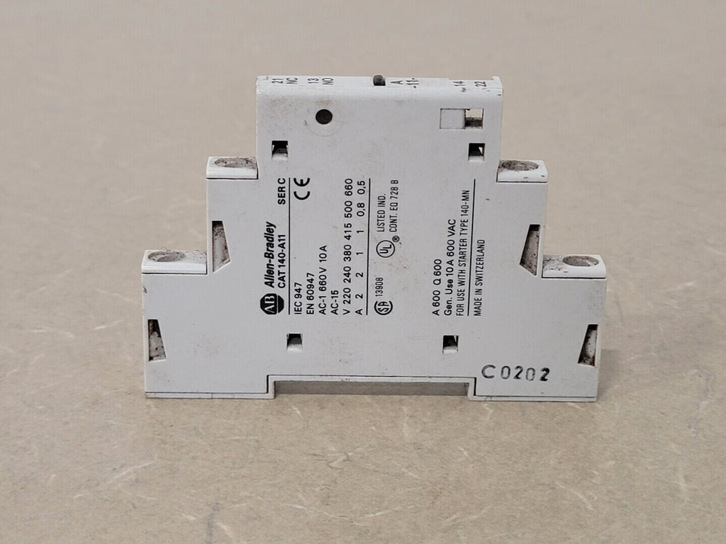 ALLEN-BRADLEY 140-A11 Auxiliary Contact for 140-MN, 2-Pole, 1NO/1NC