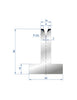 EUROSTAMP Part No. 3043 @ 835mm 30 Degree T Shape Die