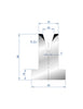 EUROSTAMP Part No. 3047 @ 835mm 30 Degree T Shape Die