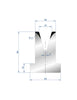 EUROSTAMP Part No. 3048 @ 835mm 30 Degree T Shape Die