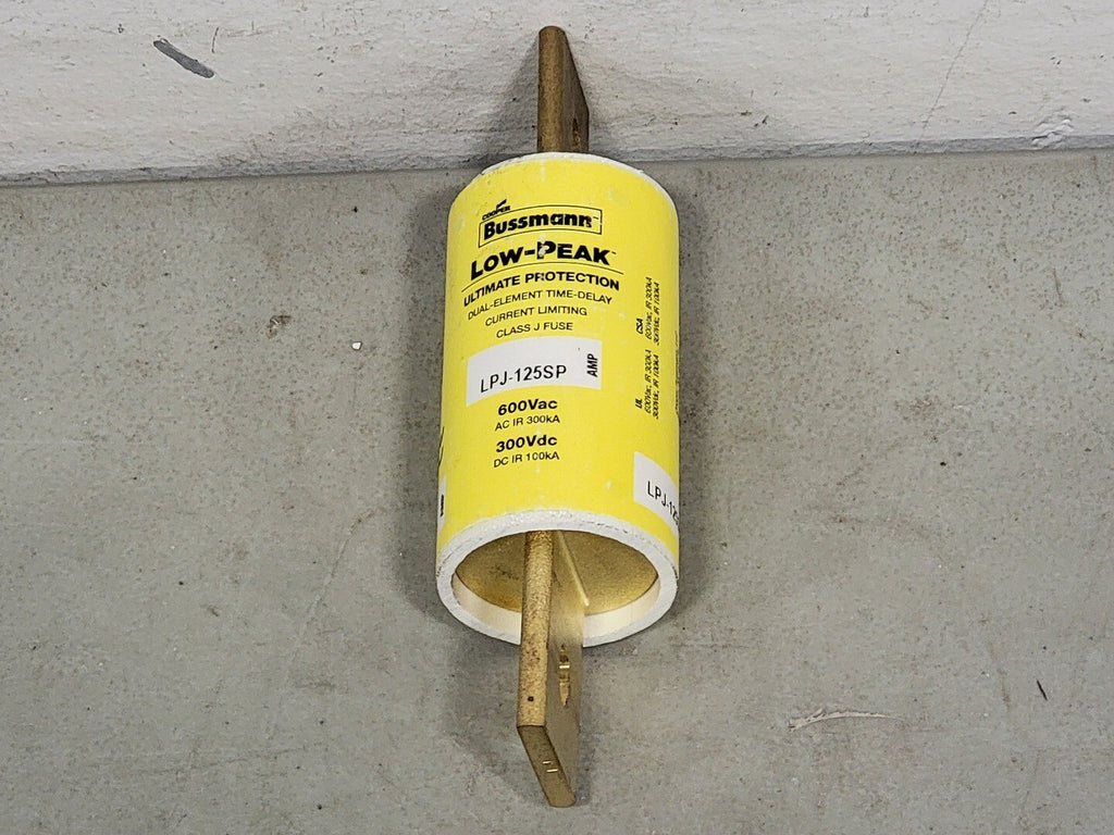 BUSSMANN 125 Amp Class J Time Delay Fuse LPJ-125SP (Box of 2)