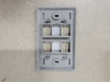 PANDUIT 1-Gang Vertical Faceplate with Labels, 4-Port NKF4S (Box of 10)