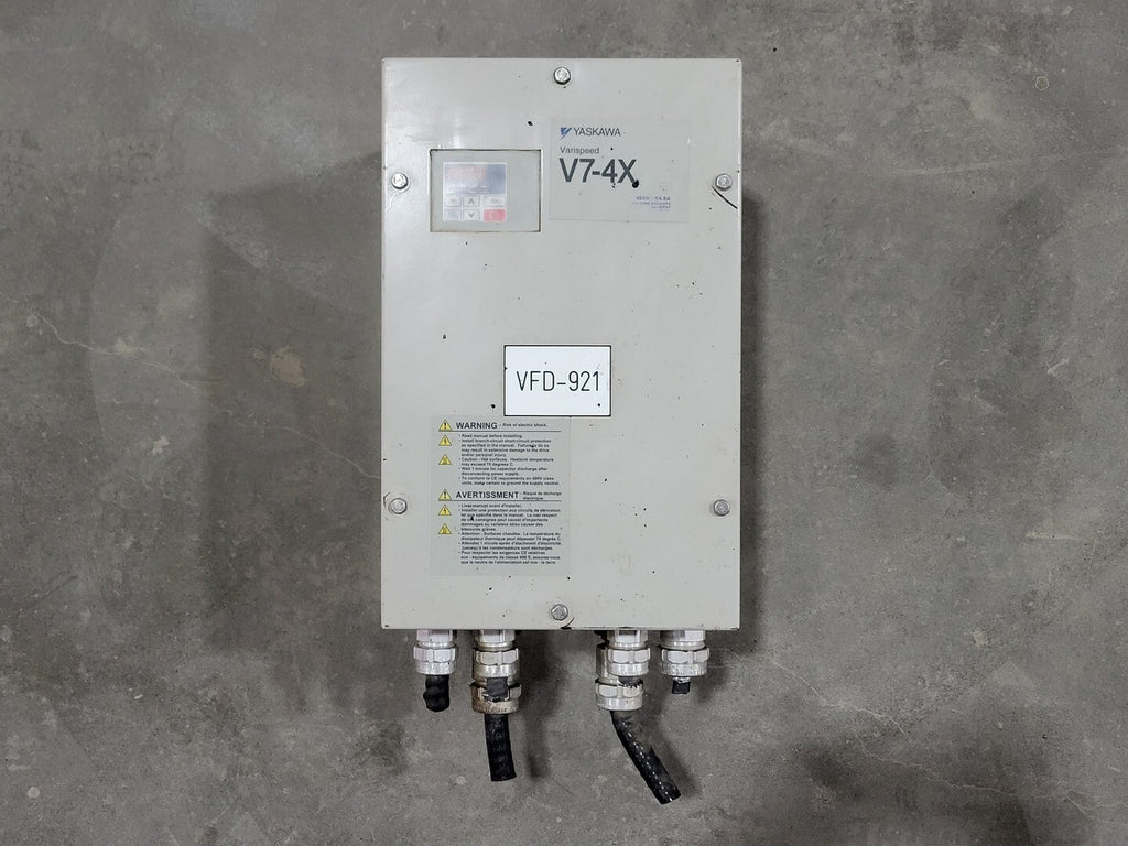 YASKAWA 14 hp, 460 Volts, 3-Phase VFD CIMR-V7CU45P5, 11kVA, 460V, 14.8A
