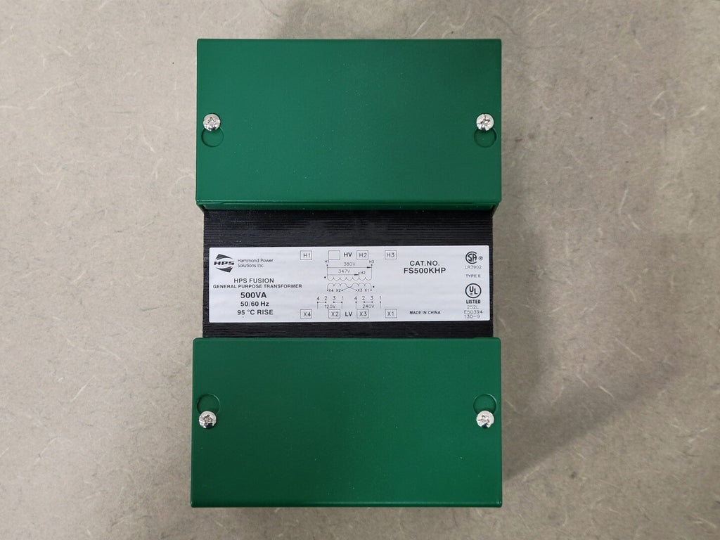 HAMMOND 500 VA Control Transformer, 347-380 pri. volts, 120-240 sec. volts FS500KHP