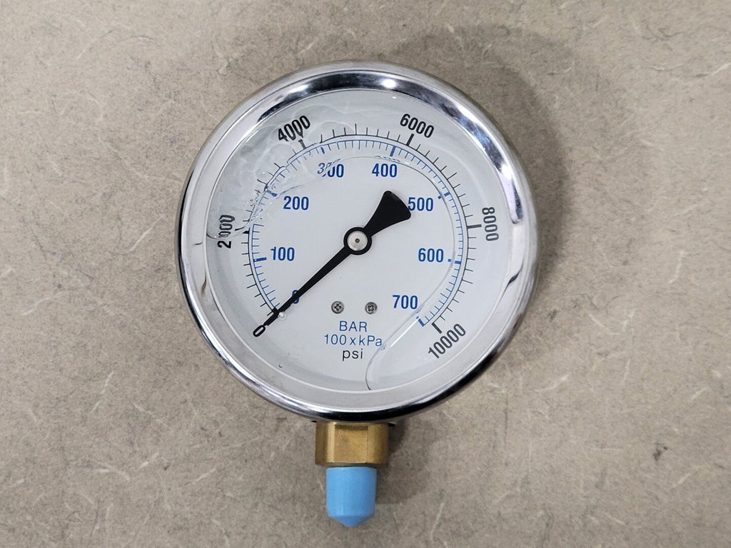 PIC GAUGES 4" Pressure Gauge 0-5000 PSI, 1/4" NPT,  201L-404U