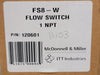 MCDONELL & MILLER 1" NPT Flow Switch FS8-W, P/N: 120601