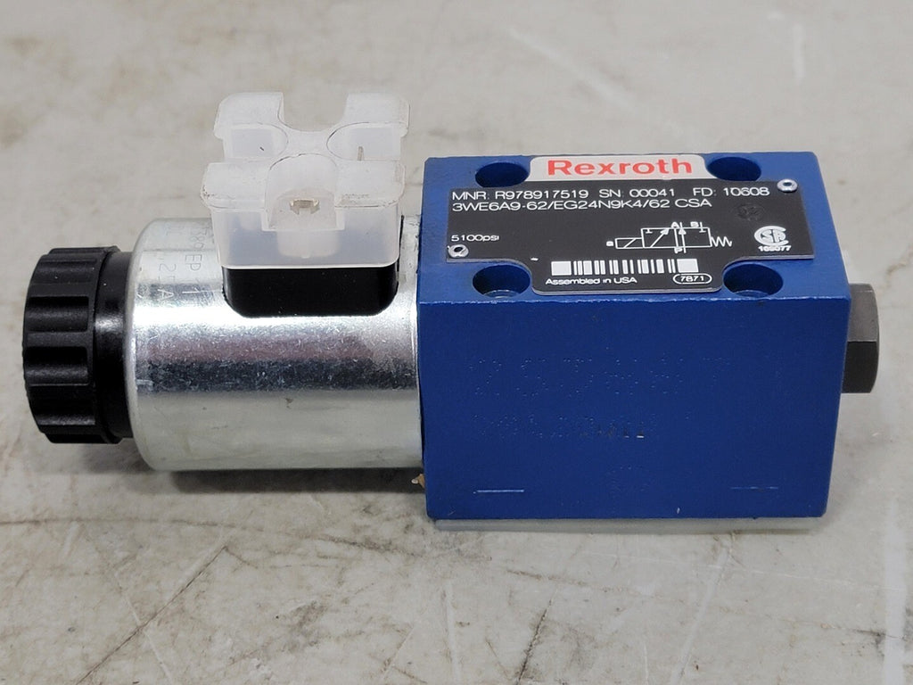 REXROTH Hydraulic Directional Valve R978917519 3WE6A9-62/EG24N9K4/62 CSA
