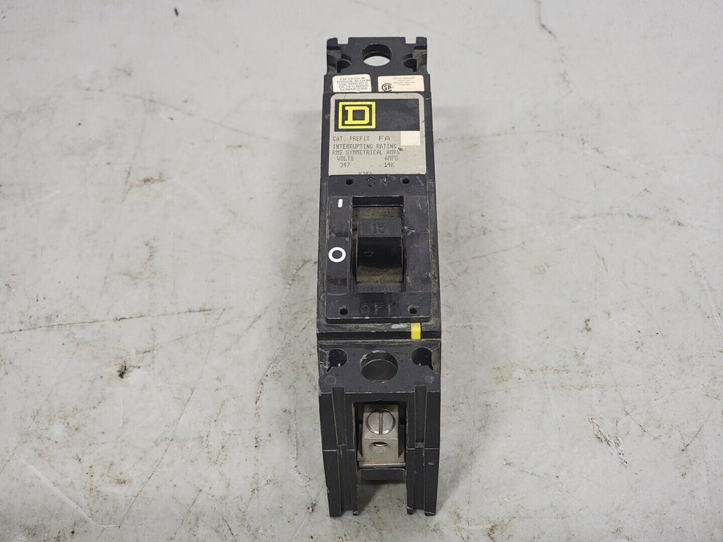 SQUARE D 15 Amp, 1 Pole, 347 volts Circuit Breaker FAP17015