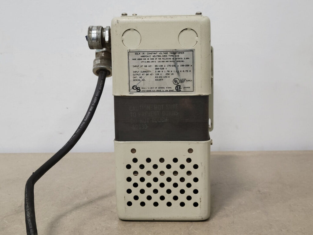 SOLA 0.25 kVA Transformer 380/520 Pri. Volts, 120 Sec. Volts 63-23-125-4