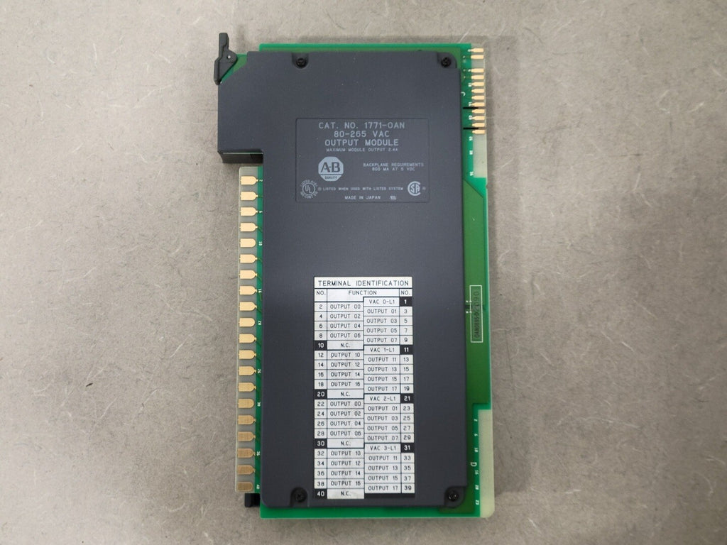ALLEN BRADLEY 80-265 VAC Output Module 1771-OAN