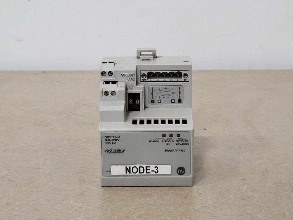 ALLEN-BRADLEY DeviceNet FLEX I/O 24V DC Media Adapter Module 1794-ADN, P/N 96265073