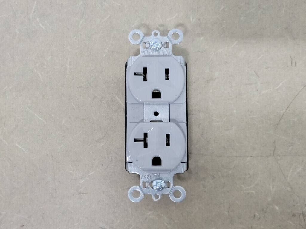 PASS & SEYMOUR 20A 125V Plugtail Duplex Receptacle PT5362-GRY (Box of 10)