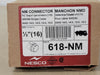 NESCO 1/2" PVC "Snap in" Connector 618-NM (Box of 68)