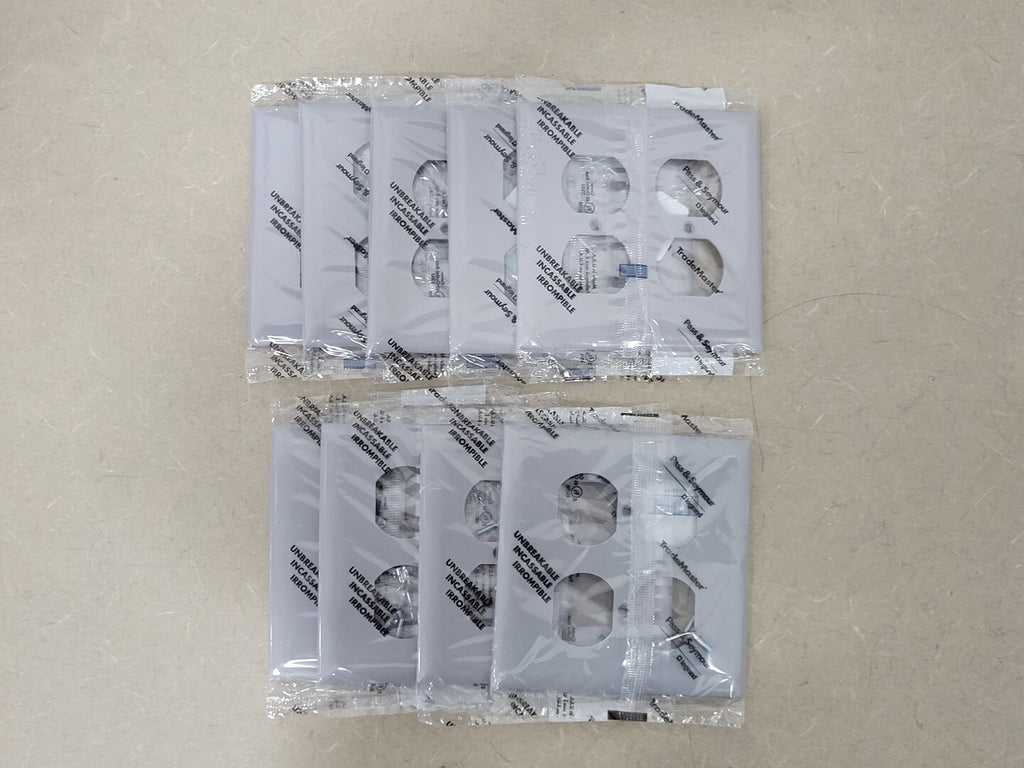 PASS & SEYMOUR 2-Gang Trademaster Plate 2 Duplex TP82GRY (Box of 9)