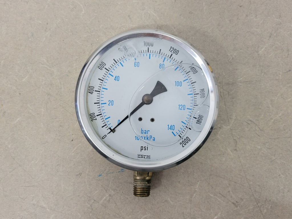 ENFM 4" Pressure Gauge 0-2000 PSI, 1/4" NPT, NV132A5N325KG