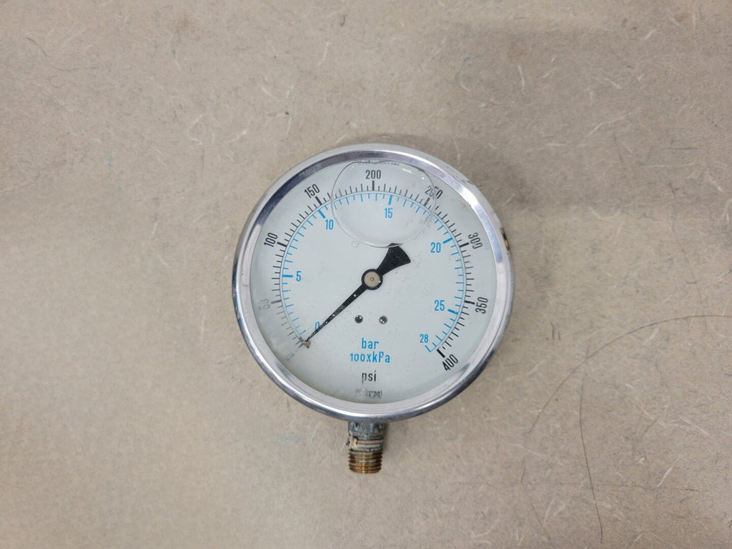 ENFM 4" Pressure Gauge 0-400 PSI, 1/4" NPT, 6211-4-1/4