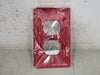 HUBBELL 1-Gang Duplex Receptacle Wallplate Red NP8R (Box of 21)
