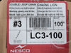 NESCO 100ft #3 Double Loop Chain LC3-100