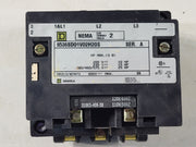 SQUARE D 25 hp, NEMA Size 2, 110/120 VAC Coil Reversing Starter 8536SDO1V02H20S