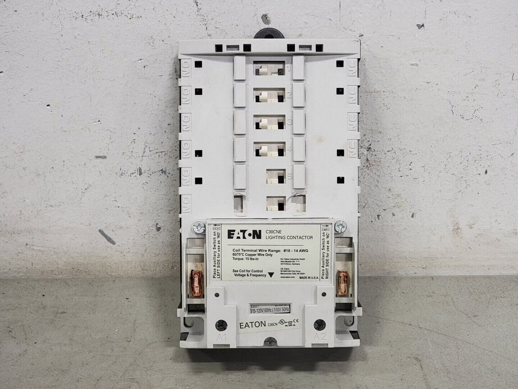EATON Lighting Contactor C30CNE20A0, 30A, Open